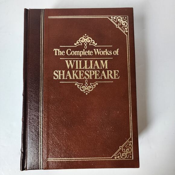 The Complete Works of William Shakespeare Hardcover Leather 1986 Octopus Books - Picture 1 of 10